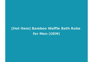 [Hot Item] Bamboo Waffle Bath Robe for Men (OEM)
