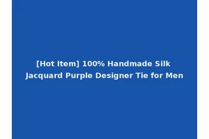 [Hot Item] 100% Handmade Silk Jacquard Purple Designer Tie for Men