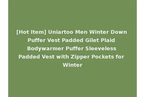 [Hot Item] Uniartoo Men Winter Down Puffer Vest Padded Gilet Plaid Bodywarmer Puffer Sleeveless Padded Vest with Zipper Pockets for Winter