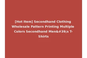 [Hot Item] Secondhand Clothing Wholesale Pattern Printing Multiple Colors Secondhand Men's T-Shirts