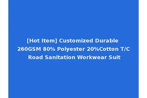 [Hot Item] Customized Durable 260GSM 80% Polyester 20%Cotton T/C Road Sanitation Workwear Suit
