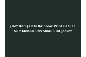 [Hot Item] OEM Rainbow Print Casual Suit Men's Small Suit Jacket