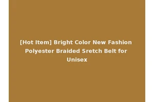 [Hot Item] Bright Color New Fashion Polyester Braided Sretch Belt for Unisex