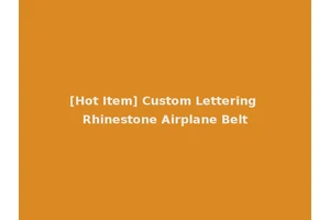 [Hot Item] Custom Lettering Rhinestone Airplane Belt