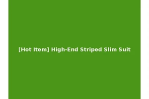 [Hot Item] High-End Striped Slim Suit