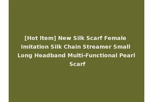 [Hot Item] New Silk Scarf Female Imitation Silk Chain Streamer Small Long Headband Multi-Functional Pearl Scarf