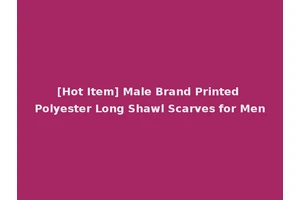 [Hot Item] Male Brand Printed Polyester Long Shawl Scarves for Men
