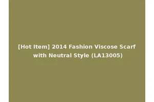 [Hot Item] 2014 Fashion Viscose Scarf with Neutral Style (LA13005)