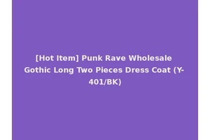 [Hot Item] Punk Rave Wholesale Gothic Long Two Pieces Dress Coat (Y-401/BK)