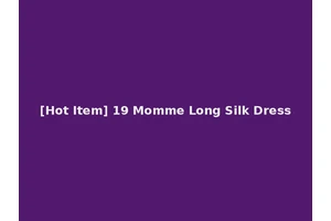 [Hot Item] 19 Momme Long Silk Dress