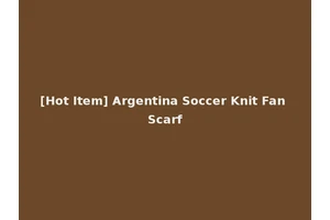 [Hot Item] Argentina Soccer Knit Fan Scarf