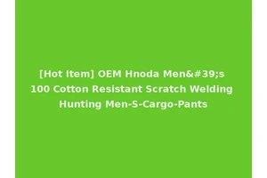 [Hot Item] OEM Hnoda Men's 100 Cotton Resistant Scratch Welding Hunting Men-S-Cargo-Pants