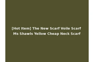 [Hot Item] The New Scarf Voile Scarf Ms Shawls Yellow Cheap Neck Scarf
