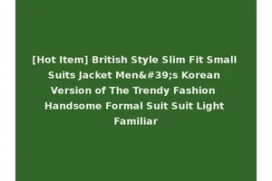 [Hot Item] British Style Slim Fit Small Suits Jacket Men's Korean Version of The Trendy Fashion Handsome Formal Suit Suit Light Familiar