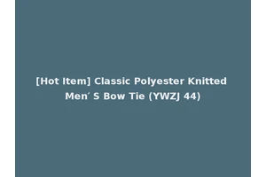 [Hot Item] Classic Polyester Knitted Men′ S Bow Tie (YWZJ 44)