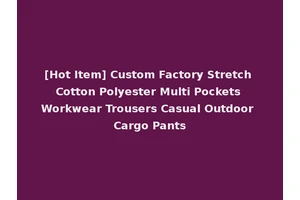 [Hot Item] Custom Factory Stretch Cotton Polyester Multi Pockets Workwear Trousers Casual Outdoor Cargo Pants