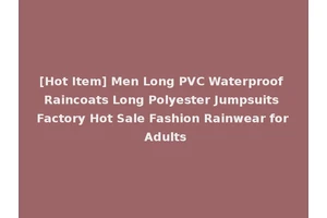 [Hot Item] Men Long PVC Waterproof Raincoats Long Polyester Jumpsuits Factory Hot Sale Fashion Rainwear for Adults
