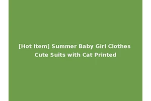 [Hot Item] Summer Baby Girl Clothes Cute Suits with Cat Printed