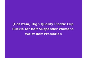 [Hot Item] High Quality Plastic Clip Buckle for Belt Suspender Womens Waist Belt Promotion