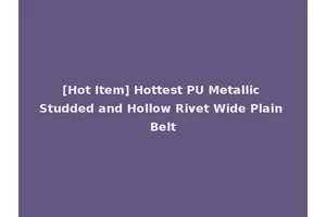 [Hot Item] Hottest PU Metallic Studded and Hollow Rivet Wide Plain Belt