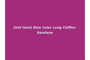 [Hot Item] Blue Color Long Chiffon Bandana