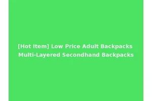 [Hot Item] Low Price Adult Backpacks Multi-Layered Secondhand Backpacks
