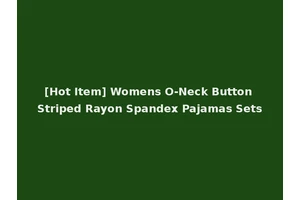 [Hot Item] Womens O-Neck Button Striped Rayon Spandex Pajamas Sets