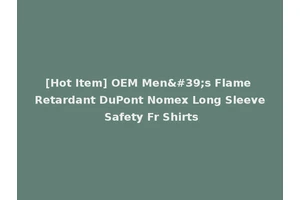 [Hot Item] OEM Men's Flame Retardant DuPont Nomex Long Sleeve Safety Fr Shirts
