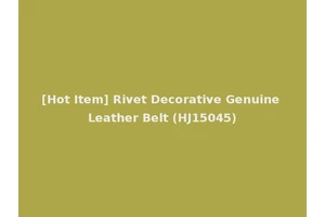 [Hot Item] Rivet Decorative Genuine Leather Belt (HJ15045)