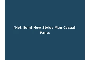 [Hot Item] New Styles Men Casual Pants
