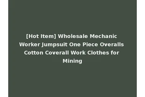 [Hot Item] Wholesale Mechanic Worker Jumpsuit One Piece Overalls Cotton Coverall Work Clothes for Mining
