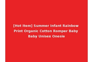 [Hot Item] Summer Infant Rainbow Print Organic Cotton Romper Baby Baby Unisex Onesie