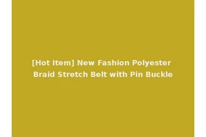 [Hot Item] New Fashion Polyester Braid Stretch Belt with Pin Buckle