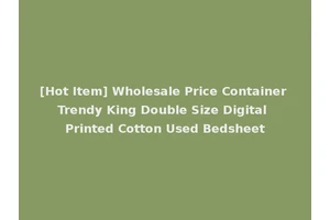 [Hot Item] Wholesale Price Container Trendy King Double Size Digital Printed Cotton Used Bedsheet