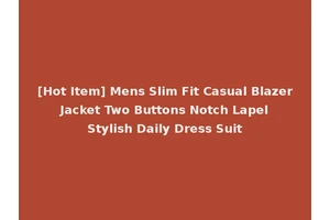 [Hot Item] Mens Slim Fit Casual Blazer Jacket Two Buttons Notch Lapel Stylish Daily Dress Suit