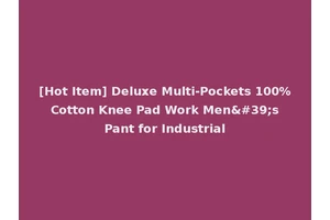 [Hot Item] Deluxe Multi-Pockets 100% Cotton Knee Pad Work Men's Pant for Industrial
