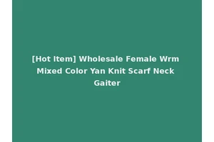 [Hot Item] Wholesale Female Wrm Mixed Color Yan Knit Scarf Neck Gaiter