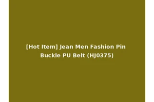 [Hot Item] Jean Men Fashion Pin Buckle PU Belt (HJ0375)