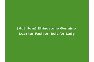 [Hot Item] Rhinestone Genuine Leather Fashion Belt for Lady