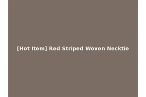 [Hot Item] Red Striped Woven Necktie