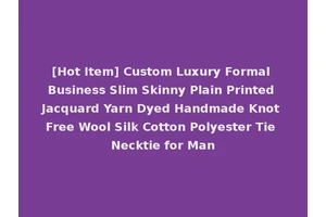 [Hot Item] Custom Luxury Formal Business Slim Skinny Plain Printed Jacquard Yarn Dyed Handmade Knot Free Wool Silk Cotton Polyester Tie Necktie for Man