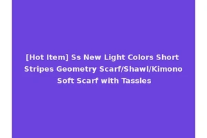 [Hot Item] Ss New Light Colors Short Stripes Geometry Scarf/Shawl/Kimono Soft Scarf with Tassles