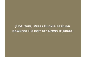 [Hot Item] Press Buckle Fashion Bowknot PU Belt for Dress (HJ0088)