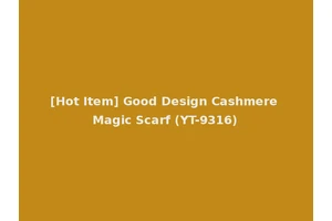 [Hot Item] Good Design Cashmere Magic Scarf (YT-9316)