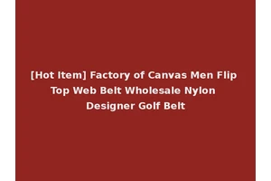[Hot Item] Factory of Canvas Men Flip Top Web Belt Wholesale Nylon Designer Golf Belt