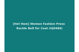 [Hot Item] Women Fashion Press Buckle Belt for Coat (HJ0486)
