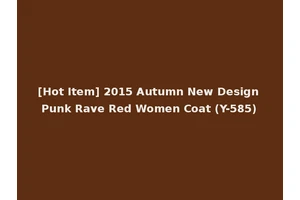 [Hot Item] 2015 Autumn New Design Punk Rave Red Women Coat (Y-585)