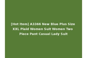 [Hot Item] A3366 New Blue Plus Size XXL Plaid Women Suit Women Two Piece Pant Casual Lady Suit