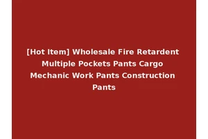 [Hot Item] Wholesale Fire Retardent Multiple Pockets Pants Cargo Mechanic Work Pants Construction Pants
