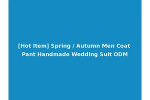 [Hot Item] Spring / Autumn Men Coat Pant Handmade Wedding Suit ODM